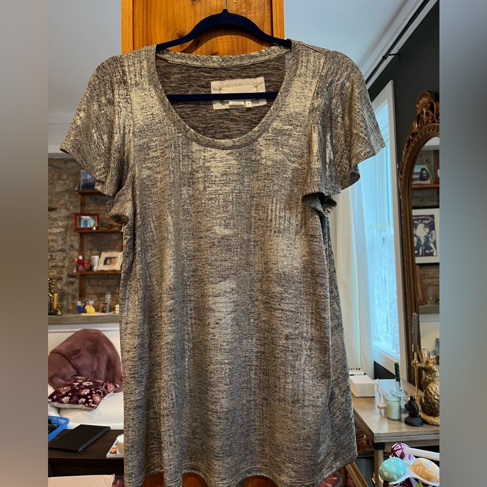 Metallic Anthropology Tee Shirt